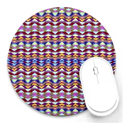 Ethnic Colorful Pattern Round Mousepads by dflcprints