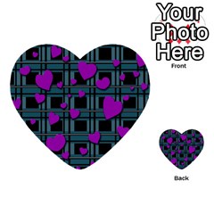 Purple Love Multi-purpose Cards (heart)  by Valentinaart