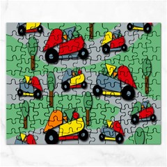 Toy Car Pattern Rectangular Jigsaw Puzzl by Valentinaart