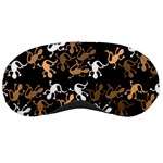 Brown lizards pattern Sleeping Masks Front