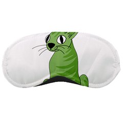 Green Cat Sleeping Masks by Valentinaart