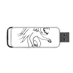 Monster Bird Drawing Portable Usb Flash (one Side) by dflcprints