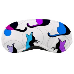 Purple Abstract Cats Sleeping Masks by Valentinaart