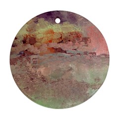 Sunrise Round Ornament (two Sides)  by digitaldivadesigns