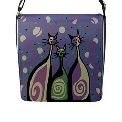 Cats Flap Messenger Bag (l)  by Valentinaart