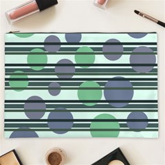 Green Simple Pattern Cosmetic Bag (xxl)  by Valentinaart