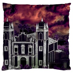 Fantasy Tropical Cityscape Aerial View Large Cushion Case (one Side) by dflcprints