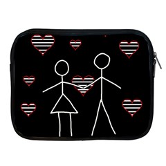 Couple In Love Apple Ipad 2/3/4 Zipper Cases by Valentinaart