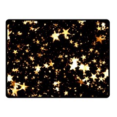 Golden Stars In The Sky Fleece Blanket (small) by picsaspassion