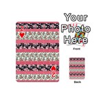 Cute Flower Pattern Playing Cards 54 (Mini)  Front - Heart2