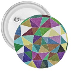 Colorful Triangles, Pencil Drawing Art 3  Buttons by picsaspassion