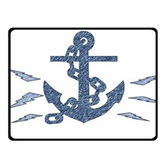 Anchor Pencil Drawing Art Fleece Blanket (small) by picsaspassion