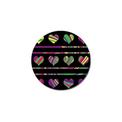 Colorful Harts Pattern Golf Ball Marker (4 Pack) by Valentinaart