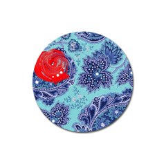 Red Pearled Roses  Magnet 3  (round) by Brittlevirginclothing