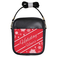 Winter Holiday Hours Girls Sling Bags by Amaryn4rt