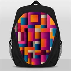 Abstract Background Geometry Blocks Backpack Bag by Amaryn4rt