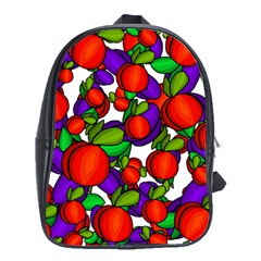 Peaches And Plums School Bags (xl)  by Valentinaart