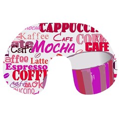 Coffee Cup Lettering Coffee Cup Travel Neck Pillows by Amaryn4rt