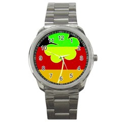 Irish German Germany Ireland Funny St Patrick Flag Sport Metal Watch by yoursparklingshop