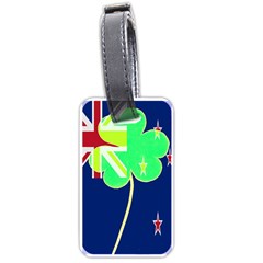 Irishshamrock New Zealand Ireland Funny St Patrick Flag Luggage Tags (one Side)  by yoursparklingshop