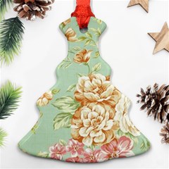 Vintage Pastel Flower Christmas Tree Ornament (two Sides) by Brittlevirginclothing