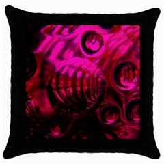 Abstract Bubble Background Throw Pillow Case (black) by Amaryn4rt