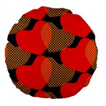 Heart Pattern Large 18  Premium Round Cushions Front