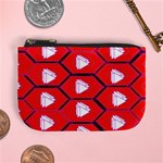 Red Bee Hive Mini Coin Purses Front