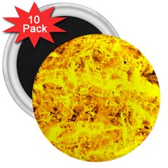 Yellow Abstract Background 3  Magnets (10 Pack)  by Amaryn4rt