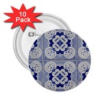 Ceramic Portugal Tiles Wall 2.25  Buttons (10 pack)  Front