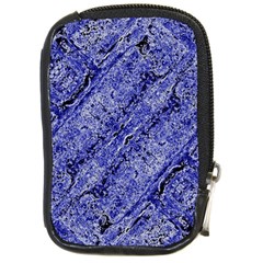 Texture Blue Neon Brick Diagonal Compact Camera Cases by Amaryn4rt