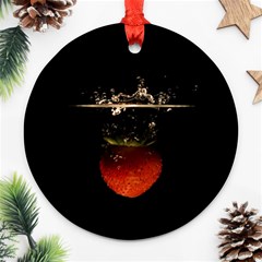 Strawberry Ornament (round) by Nexatart