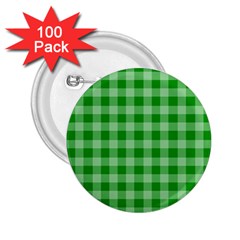 Gingham Background Fabric Texture 2 25  Buttons (100 Pack)  by Nexatart