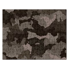 Background For Scrapbooking Or Other Camouflage Patterns Beige And Brown Rectangular Jigsaw Puzzl by Nexatart