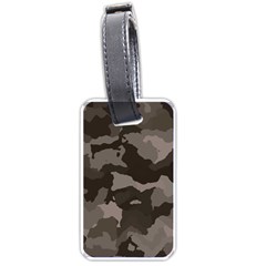 Background For Scrapbooking Or Other Camouflage Patterns Beige And Brown Luggage Tags (one Side)  by Nexatart