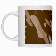 Background For Scrapbooking Or Other Beige And Brown Camouflage Patterns White Mugs by Nexatart