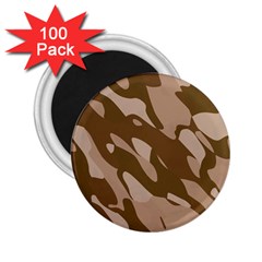 Background For Scrapbooking Or Other Beige And Brown Camouflage Patterns 2 25  Magnets (100 Pack)  by Nexatart