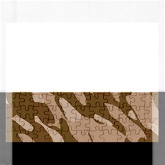 Background For Scrapbooking Or Other Beige And Brown Camouflage Patterns Rectangular Jigsaw Puzzl by Nexatart