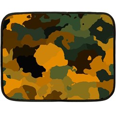 Background For Scrapbooking Or Other Camouflage Patterns Orange And Green Fleece Blanket (mini) by Nexatart