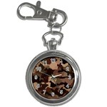 Background For Scrapbooking Or Other Camouflage Patterns Beige And Brown Key Chain Watches Front