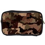 Background For Scrapbooking Or Other Camouflage Patterns Beige And Brown Toiletries Bags 2-Side Front