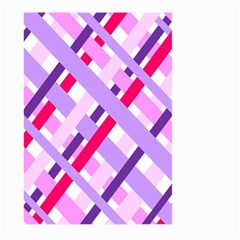 Diagonal Gingham Geometric Large Garden Flag (two Sides) by Nexatart