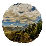 Valley And Andes Range Mountains Latacunga Ecuador Large 18  Premium Flano Round Cushions Front