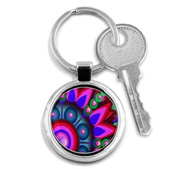 Abstract Digital Art  Key Chains (round)  by Nexatart