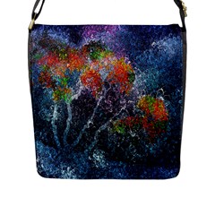 Abstract Digital Art Flap Messenger Bag (l)  by Nexatart