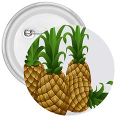 Pineapples Tropical Fruits Foods 3  Buttons by Nexatart