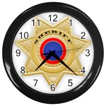 Sheriff S Star Sheriff Star Chief Wall Clocks (Black) Front