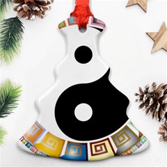 Yin Yang Eastern Asian Philosophy Ornament (christmas Tree)  by Nexatart