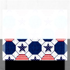 Patriotic Symbolic Red White Blue Rectangular Jigsaw Puzzl by Nexatart