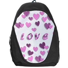 Love Valentine S Day 3d Fabric Backpack Bag by Nexatart